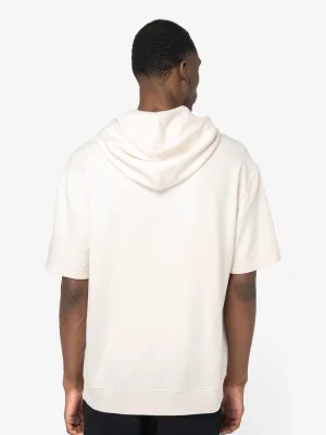 Sweat-shirt écoresponsable à capuche à épaules tombantes manches courtes French Terry unisexe