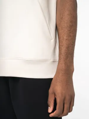 Sweat-shirt écoresponsable à capuche à épaules tombantes manches courtes French Terry unisexe
