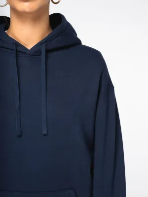 Sudadera sostenible con capucha y hombros caídos de felpa cepillada unisex