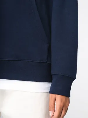Sudadera sostenible con capucha y hombros caídos de felpa cepillada unisex