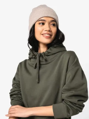 Sudadera sostenible con capucha y hombros caídos de felpa cepillada unisex