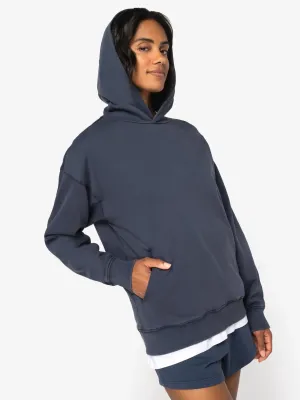 Sweat-shirt écoresponsable à capuche délavé oversize unisexe