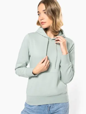 Sudadera ecorresponsable con capucha de mujer