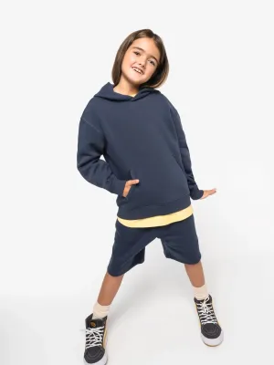 Sweat-shirt écoresponsable à capuche oversize enfant