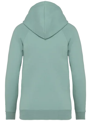 Sudadera sostenible con capucha raglán de mujer – Jade Green