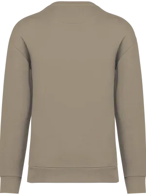 Sudadera sostenible de cuello redondo y hombros caídos de felpa cepillada unisex – Wet Sand