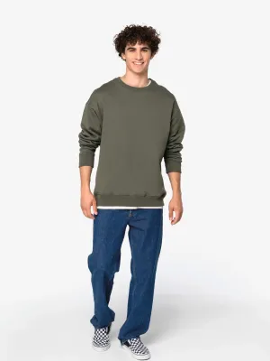 Sweat-shirt écoresponsable à col rond oversize unisexe
