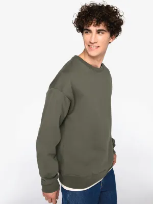 Sweat-shirt écoresponsable à col rond oversize unisexe