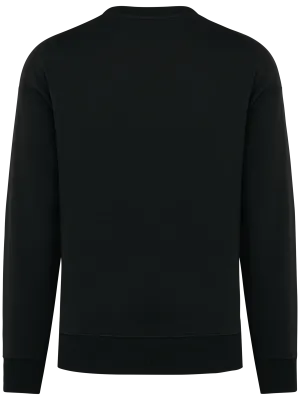 Sweat-shirt écoresponsable à col rond oversize unisexe – Black