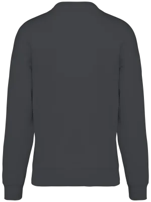 Eco-friendly unisex oversize round neck sweatshirt – Iron Grey