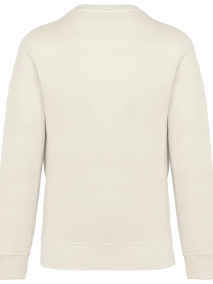 Sweat-shirt écoresponsable à col rond oversize unisexe – Ivory