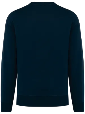 Sweat-shirt écoresponsable à col rond oversize unisexe – Navy Blue
