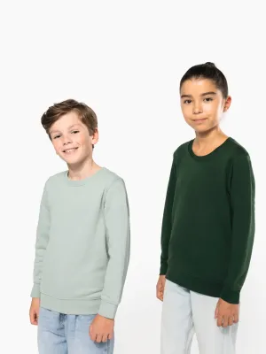 Sudadera ecorresponsable de cuello redondo infantil
