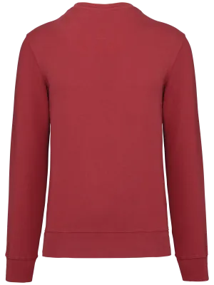 Eco-friendly crew neck sweatshirt – Terracotta Red
