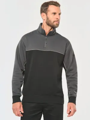 Sweat-shirt écoresponsable col zippé unisexe