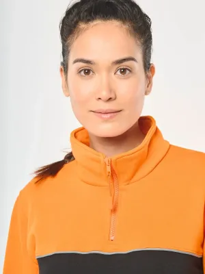 Sweat-shirt écoresponsable col zippé unisexe