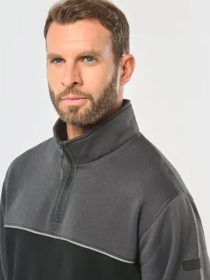 Sweat-shirt écoresponsable col zippé unisexe