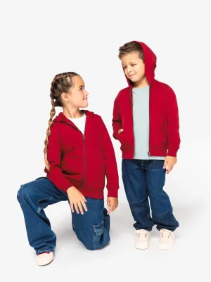 Sweat-shirt écoresponsable zippé à capuche enfant