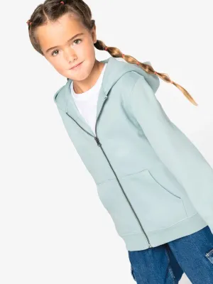 Sweat-shirt écoresponsable zippé à capuche enfant