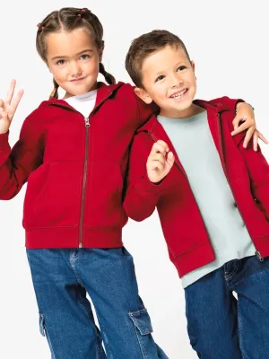 Sweat-shirt écoresponsable zippé à capuche enfant