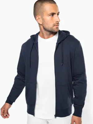 Sweat-shirt écoresponsable zippé à capuche homme