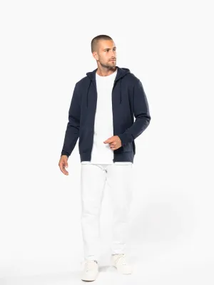 Sweat-shirt écoresponsable zippé à capuche homme