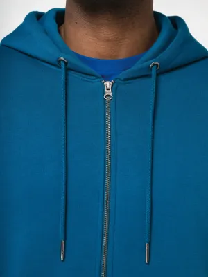 Eco-friendly unisex full zip hooded sweatshirt
