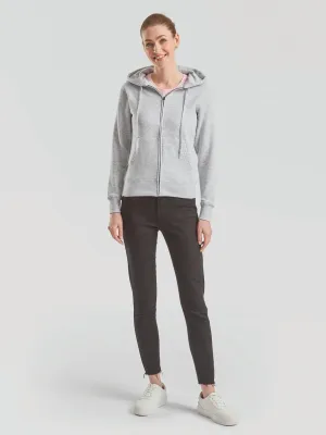 Sudadera de mujer con capucha y cremallera Premium (62-118-0)