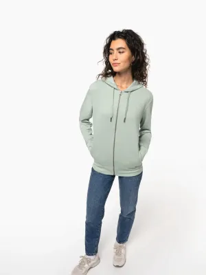 Unisex eco-friendly French Terry zipped hooded sweatshirt