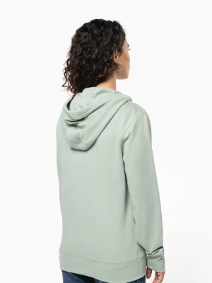 Unisex eco-friendly French Terry zipped hooded sweatshirt