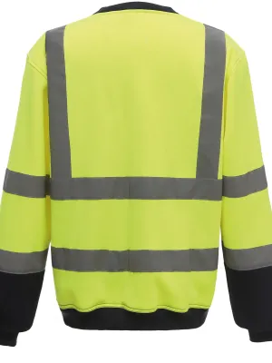 Hi-vis crew neck sweatshirt