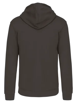 Sweat-shirt zippé capuche contrastée – Dark Grey / Black
