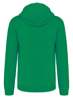 Sweat-shirt zippé capuche contrastée – Light Kelly Green / White