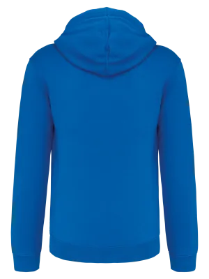 Sweat-shirt zippé capuche contrastée – Light Royal Blue / White