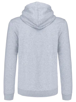 Sweat-shirt zippé capuche contrastée – Oxford Grey / Navy