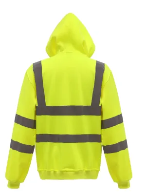 Sweat-shirt zippé capuche – Hi Vis Yellow