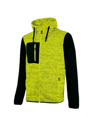 Sudadera con cremallera y capucha Rainbow – Yellow Fluo