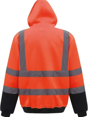 Sweatshirt capuche haute visibilité