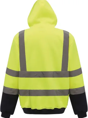 Sweatshirt capuche haute visibilité