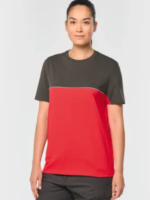 Camiseta bicolor ecorresponsable de manga corta unisex