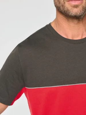 Camiseta bicolor ecorresponsable de manga corta unisex