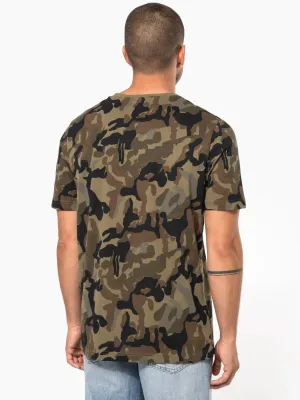 T-shirt camo manches courtes homme