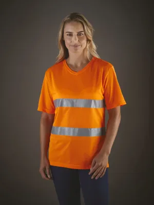 T-shirt col V haute visibilité Top Cool