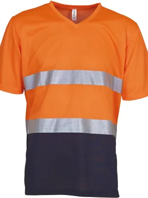 T-shirt col V haute visibilité Top Cool