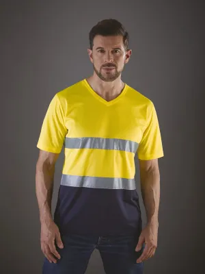 T-shirt col V haute visibilité Top Cool