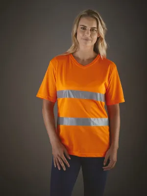T-shirt col V haute visibilité Top Cool