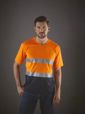T-shirt col V haute visibilité Top Cool