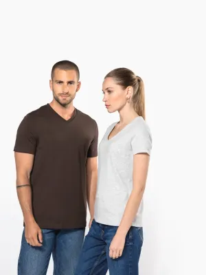 T-shirt col V manches courtes femme