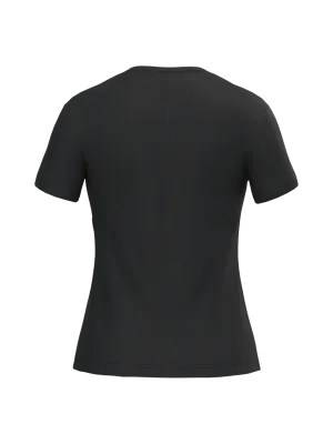 T-shirt col V manches courtes femme – Black