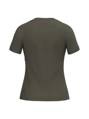 T-shirt col V manches courtes femme – Dark Khaki